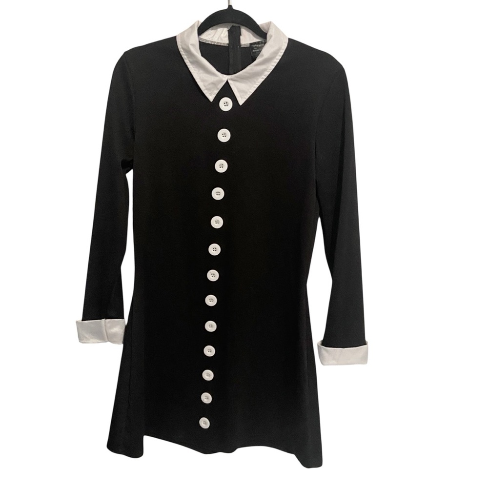 Wednesday Addams Dress Womens Medium Spirit Halloween Costume Buttons Gothic